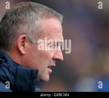 Blackburn Rovers v Leeds United - Sky Bet Championship - Ewood Park. Blackburn Rovers manager Paul Lambert during the Sky Bet Championship match at Ewood Park, Blackburn. Stock Photo