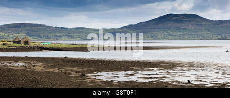 Ireland, Co Sligo, Strandhill, Ballysadare Bay towards Knockalongy, panoramic Stock Photo