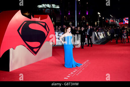 Amy Adams attending the Batman v Superman: Dawn Of Justice European Premiere, at the Odeon and Empire Leicester Square, London. PRESS ASSOCIATION Photo. Picture date: Tuesday March 22, 2016. See PA Story SHOWBIZ Batman. Photo credit should read: Ian West/PA Wire Stock Photo