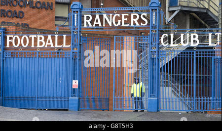 A general view of the Ibrox gates ahead of the Ladbrokes Scottish Championship match at the Ibrox Stadium, Glasgow. PRESS ASSOCIATION Photo. Picture date: Saturday March 26, 2016. See PA story SOCCER Rangers. Photo credit should read: Jeff Holmes/PA Wire. EDITORIAL USE ONLY Stock Photo