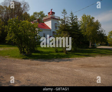 Janet Head Lighthouse at Gore Bay on Manitoulin Island, Ontario, Canada