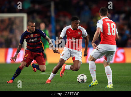 Barcelona v Arsenal - UEFA Champions League - Round of Sixteen - Second Leg - Camp Nou. Arsenal's Alex Iwobi Stock Photo