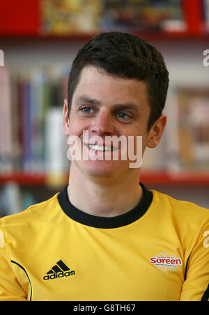 Brownlee Brothers Photocall - Bramhope Primary School Stock Photo