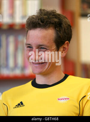 Brownlee Brothers Photocall - Bramhope Primary School Stock Photo