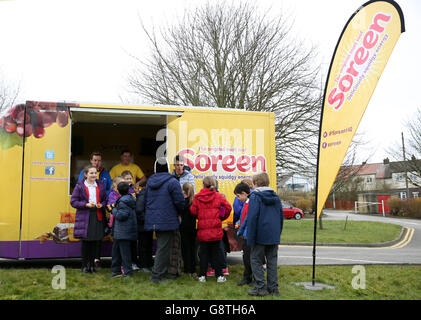 Brownlee Brothers Photocall - Bramhope Primary School Stock Photo