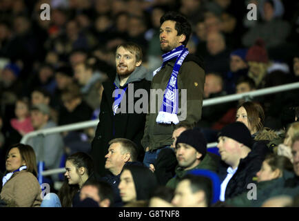 Birmingham City fans in the stands during the Sky Bet Championship match at St Andrews, Birmingham. PRESS ASSOCIATION Photo. Picture date: Tuesday April 5, 2016. See PA story SOCCER Birmingham. Photo credit should read: Nick Potts/PA Wire. Stock Photo