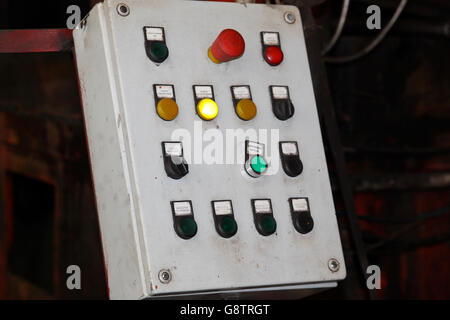 remote control product line with a stop button Stock Photo