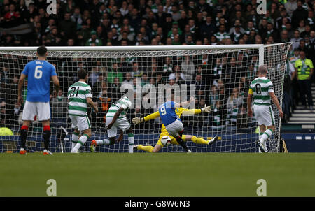 Rangers v Celtic - William Hill Scottish League Cup - Semi Final - Hampden Park. Rangers' Kenny Miller scores his sides opening goal during the William Hill Scottish Cup semi-final match at Hampden Park, Glasgow. Stock Photo