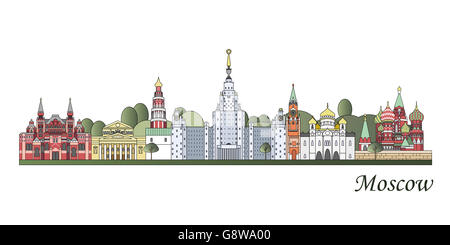 Moscow city silhouette skyline vector illustration Stock Photo - Alamy