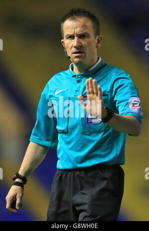 Birmingham City v Preston North End - Sky Bet Championship - St Andrews. Referee Keith Stroud Stock Photo