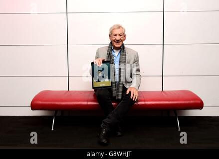 Sir Ian McKellen attending the launch of the new Shakespeare app at the BFI on the Southbank in London. Stock Photo