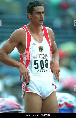 Athletics - World Championships Tokyo - Decathlon. Christian Schenk, Germany Stock Photo