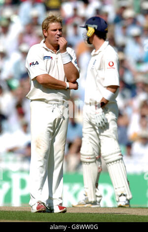 Cricket - The Ashes - npower Fifth Test - England v Australia - The Brit Oval. Shane Warne, Australia Stock Photo