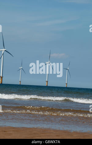 Generic off shore wind farm,  Redcar UK Stock Photo