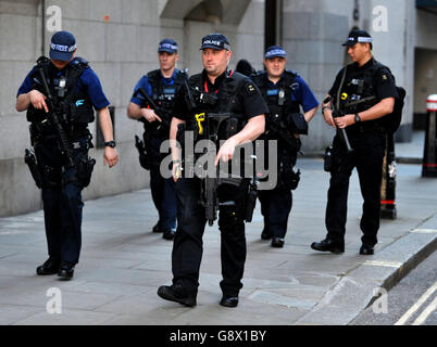 Tactical firearms officers from the City of London police during Stock ...