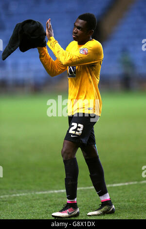 Coventry City goalkeeper Reice Charles-Cook acknowledges the home support at the final whistle Stock Photo