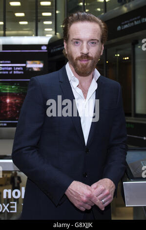 Damian Lewis opens the London Stock Exchange Stock Photo