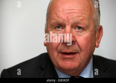 Incoming chairman of World Rugby, Bill Beaumont during the press conference at the Westbury Hotel, Dublin. Stock Photo