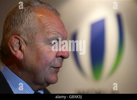 Incoming chairman of World Rugby, Bill Beaumont during the press conference at the Westbury Hotel, Dublin. Stock Photo