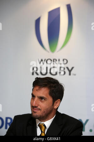 Bill Beaumont Press Conference - The Westbury Hotel. Incoming vice-chairman of World Rugby, Agustin Pichot, during the press conference at the Westbury Hotel, Dublin. Stock Photo