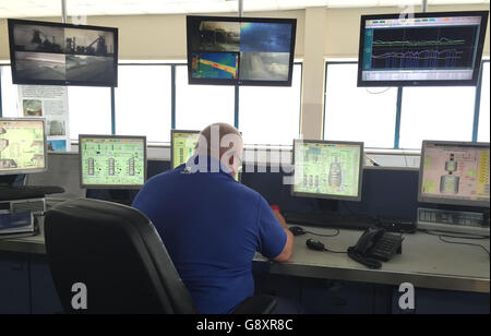 Tata Steel employee Alan Hooper, 52, who works in the Blast Furnace 5 control room at Port Talbot steel works as Liberty House has confirmed it will put in a formal bid to buy Tata Steel's UK assets. Stock Photo