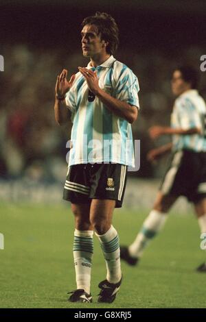 Soccer - World Cup Qualifier - Argentina v Colombia. Gabriel Batistuta, Argentina Stock Photo