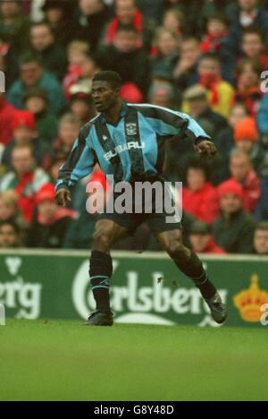 Soccer - Littlewoods FA Cup Third Round - Liverpool v Coventry City. George Boateng, Coventry City Stock Photo
