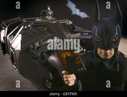 The Bat Mobile from the film 'Batman Returns' makes a special appearance during the 'Batman Begins' DVD launch, at HMV Trocadero, Piccadilly Circus, central London, Thursday 20 October 2005. PRESS ASSOCIATION Photo. Photo credit should read: Andy Butterton/PA Stock Photo