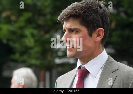 Wimbledon London, UK. 1st July, 2016. England Cricket Captain Alastair Cook arrives at the AELTC on Day 5 of the 2016 Wimbledon Championships Credit:  amer ghazzal/Alamy Live News Stock Photo