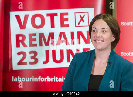 Scottish Labour leader Kezia Dugdale launches the Labour In for Scotland campaign at the Apex Grassmarket Hotel in Edinburgh. Stock Photo