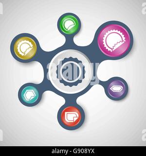 Label infographic templates with connected metaballs, stock vector Stock Vector