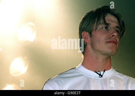 Soccer - David Beckham Signs a Boot Contract With Adidas. David Beckham during the ceremony Stock Photo