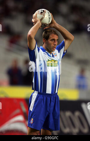 Soccer - UEFA Cup - First Round - Second Leg - Espanyol v FK Teplice - Montjuic Stadium. Pablo Javier Zabaleta, Espanyol Stock Photo