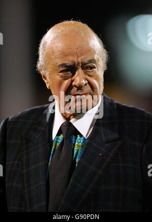 Soccer - FA Barclays Premiership - Fulham v Manchester City - Craven Cottage. Mohammed Al Fayed, Fulham chairman Stock Photo