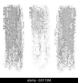 Set of Vintage Abstract Halftone Backgrounds. Vector Illustration. Radial and Linear Halftone. Stock Vector