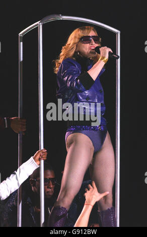 MTV Europe Music Awards. Madonna appears on stage during the MTV Europe Music Awards, from the Atlantic Pavilion, Lisbon, Portugal Stock Photo