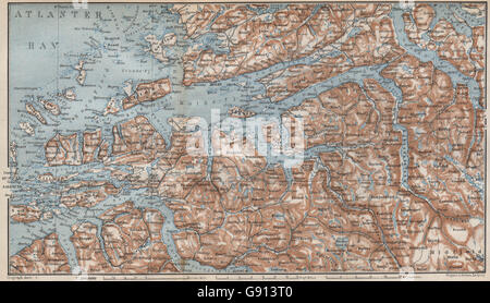 NORTHERN SONDMERE/Sunnmøre & MOLDE FJORD. Alesund. Topo-map. Norway ...