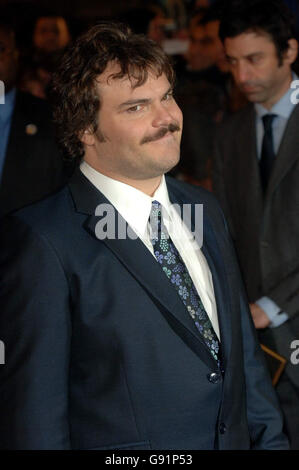 Jack Black arrives for the UK film premiere of 'King Kong', at the Odeon Cinema, Leicester Square, central London, Thursday 8 December 2005. See PA story SHOWBIZ Kong. PRESS ASSOCIATION Photo. Photo credit should read: Steve Parsons/PA Stock Photo