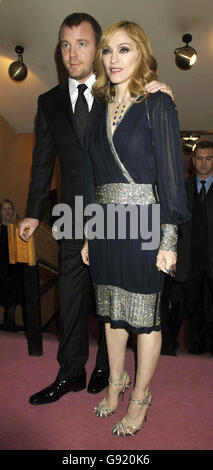 Madonna and Gur Ritchie arrive for the 'UK TV documentary premiere of her new film, 'Im Going To Tell You A Secret', at the Kings Rd Cinema, west London, Tuesday 29 November 2005. PRESS ASSOCIATION Photo. Photo credit should read: Yui Mok/PA Stock Photo