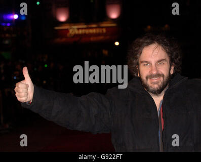 Director Peter Jackson arrives for the UK film premiere of 'King Kong', at the Odeon Cinema, Leicester Square, central London, Thursday 8 December 2005. Stock Photo