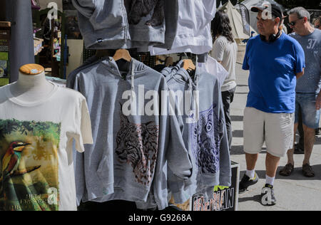 Madrid, Spain, 12 st June 2016.  A clothes store view in the Environment Fair, Madrid, Spain. Stock Photo
