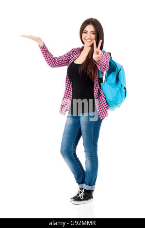 Teenage student girl Stock Photo