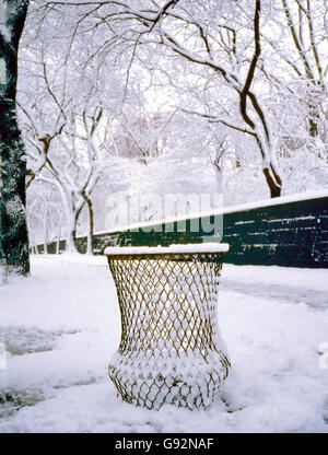 Snow in Central Park,  New York City , U.S.A. Stock Photo