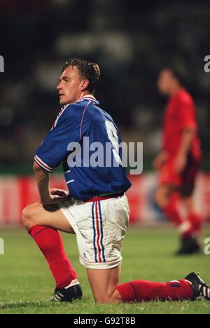 Soccer - King Hassan II International Cup - France v Belgium. France's Stephane Guivarc'h Stock Photo