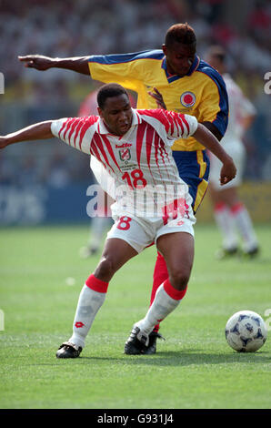 Soccer - World Cup France 98 - Group G - Colombia v Tunisia Stock