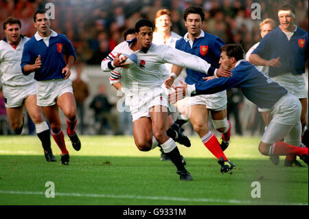 Rugby Union - World Cup 1991 - Quarter Final - France v England - Parc des Princes Stock Photo