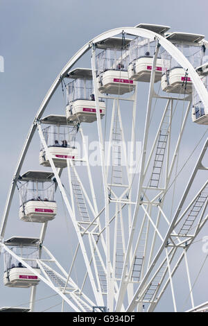 The Weston Wheel. A 40 meter tall observation wheel on the sea front at Weston-Super-Mare, North Somerset, UK Stock Photo