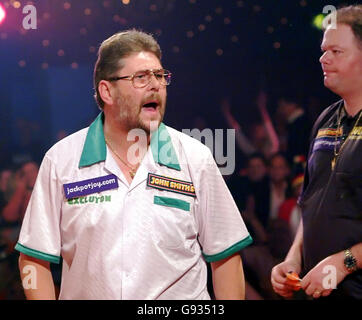 England's Martin Adams during his semi-final match against Raymond van ...