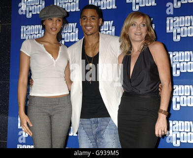 The cast of the show (L-R) Javine Hylton, Harvey and Michelle Collins during a photocall for the launch of the new musical 'Daddy Cool' - based on the music of 70's disco group Boney M - at Too2Much in Soho, central London, Wednesday 18 January 2006. The musical will have its world Premiere at the Shaftesbury Theatre in London on 26 April. PRESS ASSOCIATION Photo. Photo credit should read: Yui Mok / PA Stock Photo