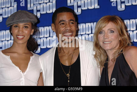 The cast of the show (L-R) Javine Hylton, Harvey and Michelle Collins during a photocall for the launch of the new musical 'Daddy Cool' - based on the music of 70's disco group Boney M - at Too2Much in Soho, central London, Wednesday 18 January 2006. The musical will have its world Premiere at the Shaftesbury Theatre in London on 26 April. PRESS ASSOCIATION Photo. Photo credit should read: Yui Mok / PA Stock Photo